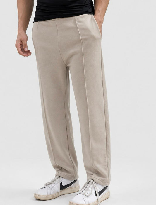 Essential Beige Wide-Leg Trousers
